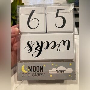 moon and stars milestone blocks baby calendar 2 NUMBER & 1 YEAR/MONTH/WEEK/GRADE